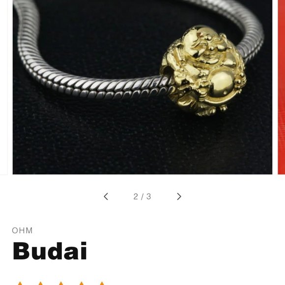 OHM BEADS Golden Budai Bead - Limited Edition - Picture 9 of 10